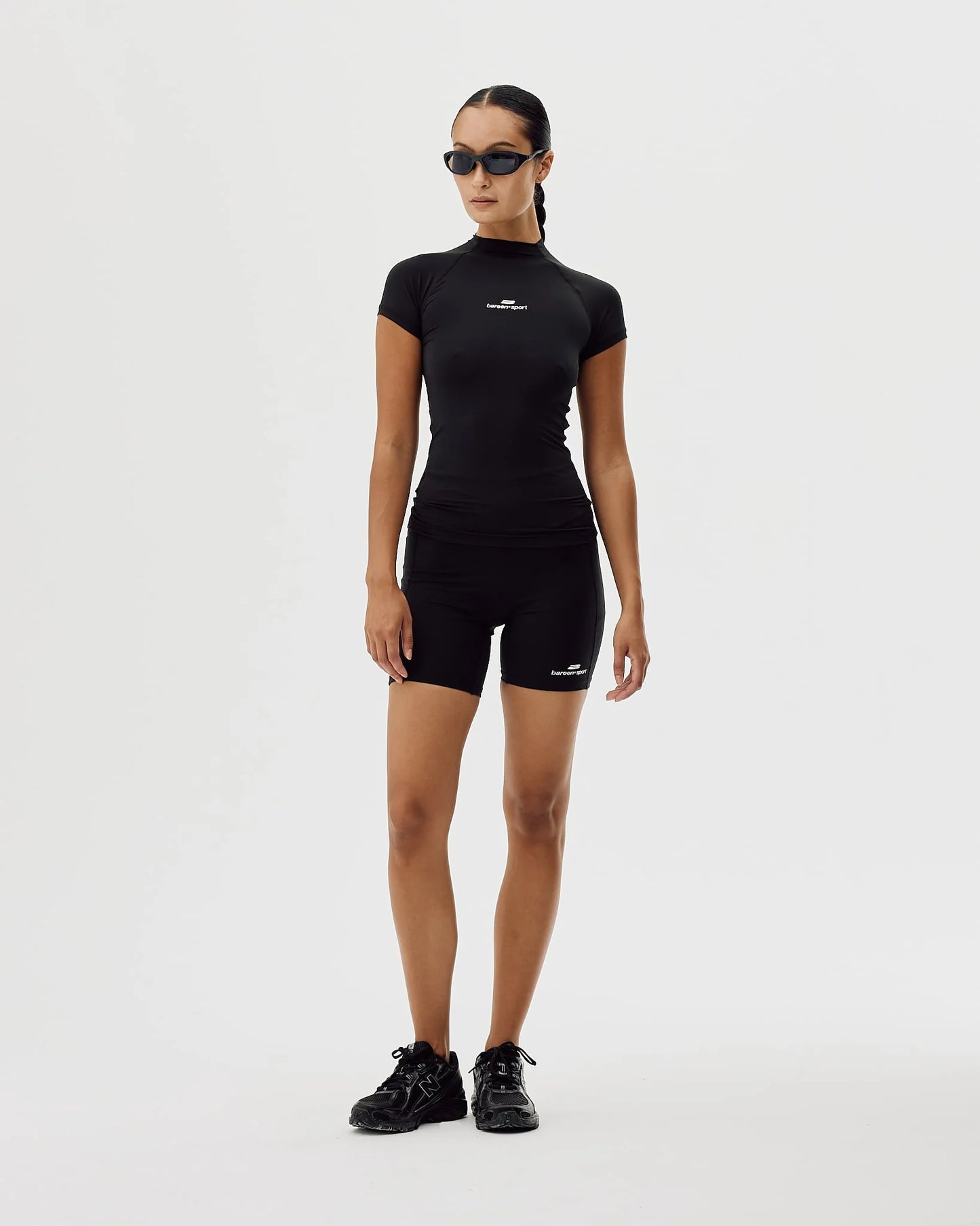 Bareen - Women's Mock Neck Stretch T-shirt