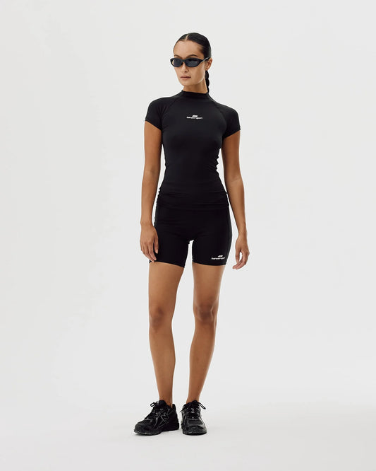 Bareen - Women's Mock Neck Stretch T-shirt